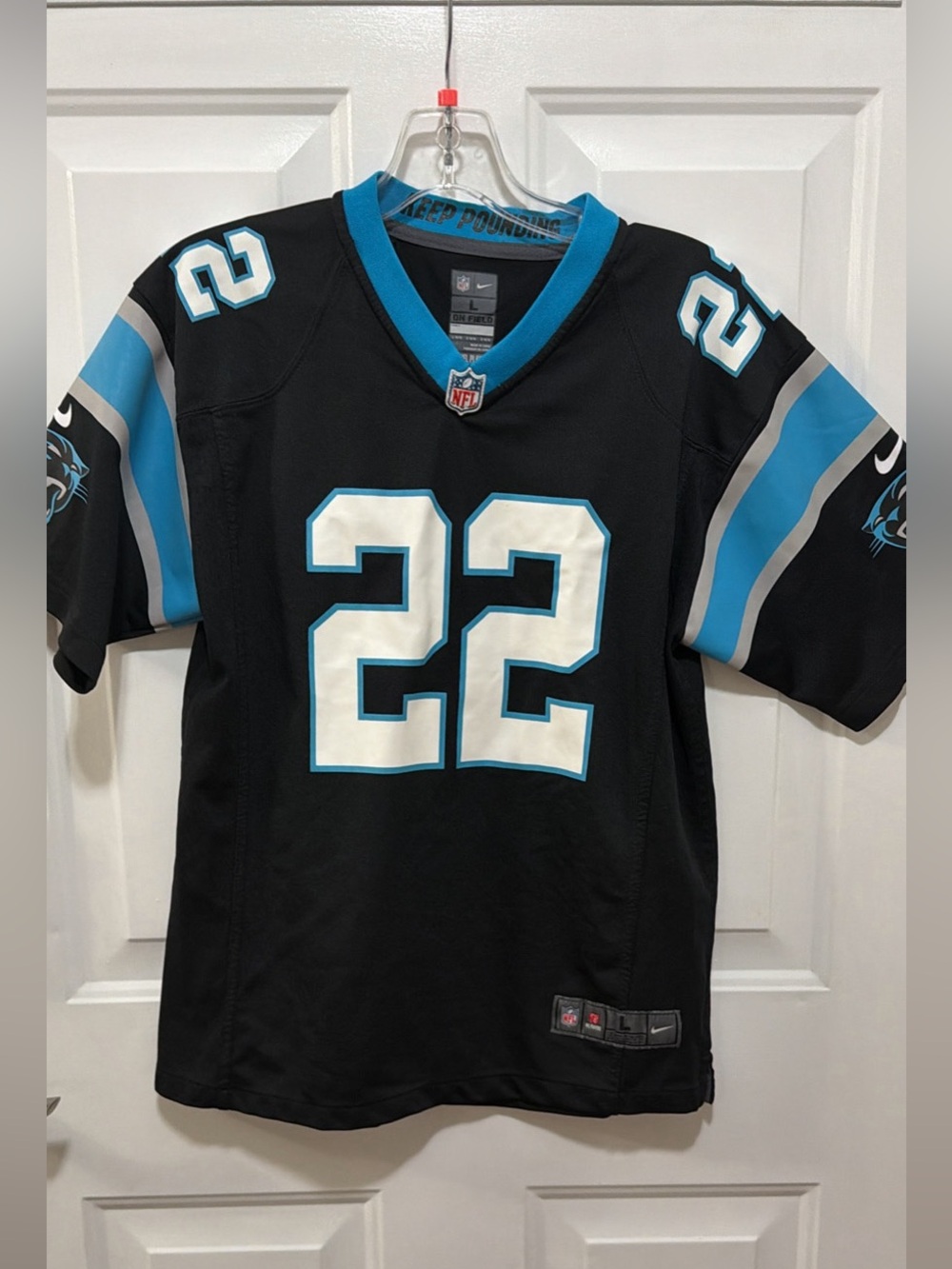 Carolina Panthers Christian McCaffrey.
#22 Nike jersey 14/16 youth